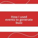 How I used events to generate buzz